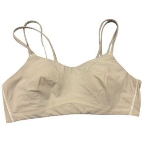 Lululemon Strappy Back Sports Bra Nude Beige Low Impact Yoga